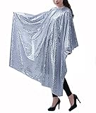 Colorfulife® Salon Professional Hair Styling Cape, Adult Hair Cutting Coloring Styling Waterproof Cape Polyester Pongee Hairdresser Wai Cloth Barber Gown Home Camps & Hairdressing Wrap Peacock Pattern Capes (White)