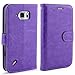 S6 Active Case, LK Galaxy S6 Active Wallet Case, Luxury PU Leather Case Flip Cover with Card Slots & Stand For Samsung Galaxy S6 Active, PURPLE