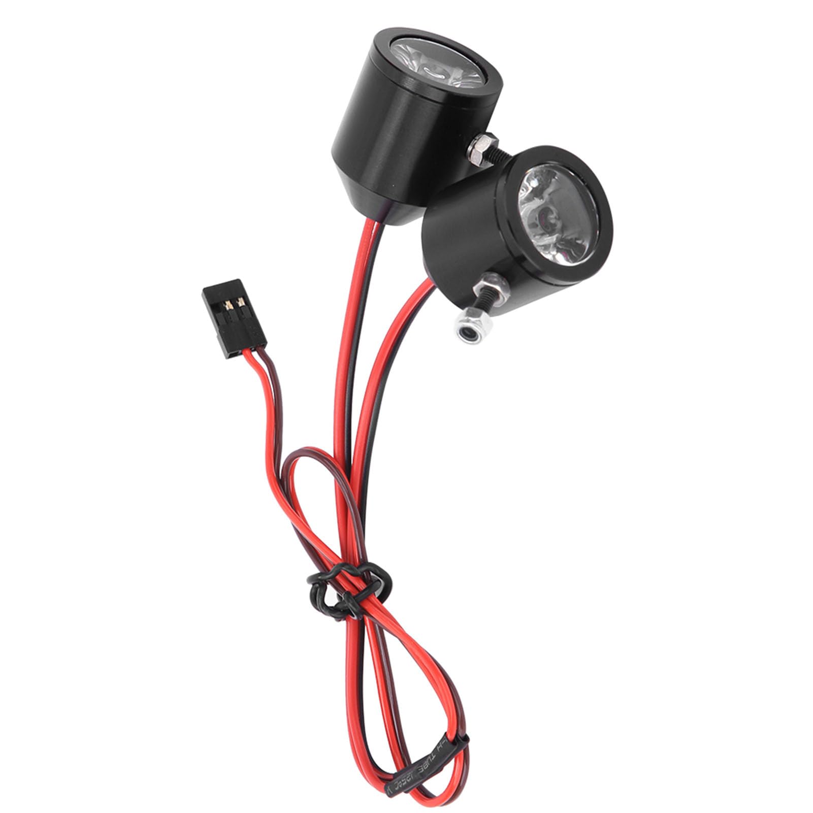 3W LED RC Car Headlight, Aluminum Alloy Housing RC Searchlight, Replacement Spare Part, RC Searchlight, for Remote Control Car Model, with Stable Voltage Module (Black)
