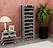 Homebi 10-Tier Shoe Rack 30 Pairs Shoe Tower Closet Shoes Storage Cabinet Portable Boot Organizer with Dustproof Non-Woven Fabric Cover and 10 Durable Shelves,24.2”W x 12.4” D x 68.3”H (Brown)