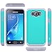 J1 2016 Case, Galaxy Amp 2 Case, Galaxy Express 3 Case, LK [Shock Absorption] Hybrid Dual Layer Armor Defender Protective Case Cover for Samsung Galaxy J1 2016 / Amp 2 / Express 3 (Teal)