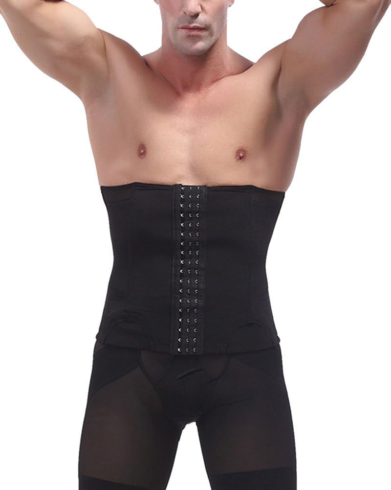 PengGengMens Waist Trainer Steel Boned Corset Body Slimmer Style Belt