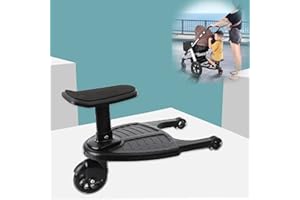 Universal Stroller Board With Seat - 2021 Comfort Wheeled Buggy Attachment for Toddler, Glider Fits Multiple Models of Pushch