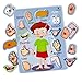 Wooden Peg Puzzle, My Body - Outside - Learning Educational Pegged Puzzle for Toddler & Kids (10 pcs) Gleeporte