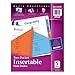 Avery Big Tab Two-Pocket Insertable Plastic Dividers, 5-Tab Set (81824)