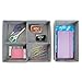 InterDesign Set of 2 Fabric Dresser Drawer Storage Organizer – Storage Solution for Underwear, Socks, Tights, Accessories, Gray