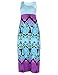 Akmipoem Women Wave Striped Plus Size Scoop Neck Chevron Maxi Long Dress
