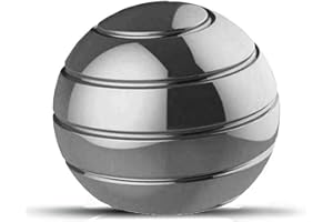 KKPOT Kinetic Desk Toy,Optical Illusion Metal Fidget Spinning Ball,Office Executive Stress Relief Spinner Toys for Adults & Kids
