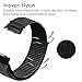 Gear Fit2 Pro / Fit2 Watch Band, ViCRiOR Nylon Woven Sport Loop Replacement Strap Bands with Adjustable Closure for Samsung Gear Fit 2 SM-R360 / Fit 2 Pro SM-R365,Black