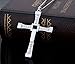 YUMILY Stainless Steel Masculine Mens Religious Cross Pendant Necklace With Silver Chain