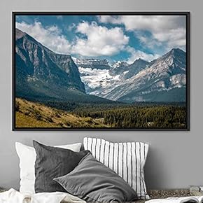 signwin Framed Canvas Wall Art Mountainscape Aerial Dramatic...