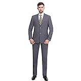 P&L Men's 2 Piece Suit Slim Fit Elegant 2-Button