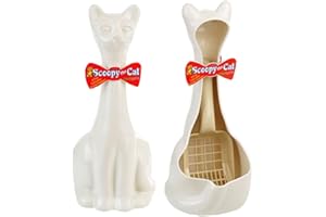New Age Pet Scoopy Cat Litter Holder w/Scoop,White (IND003W)