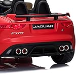 BC BABY COCHES Jaguar F-Type SVR Coche eléctrico para niños con batería 12v, Mando Control Remoto teledirigido para Padres, Licencia Oficial, asa de Transporte y Maletero. (Rojo)