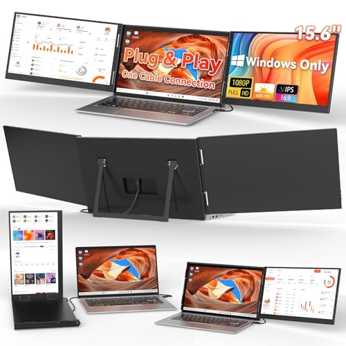 HotYeah 15.6" 1080P Dual Extended Monitor