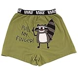 Lazy One Men's Pull My Finger Comical Boxer Shorts