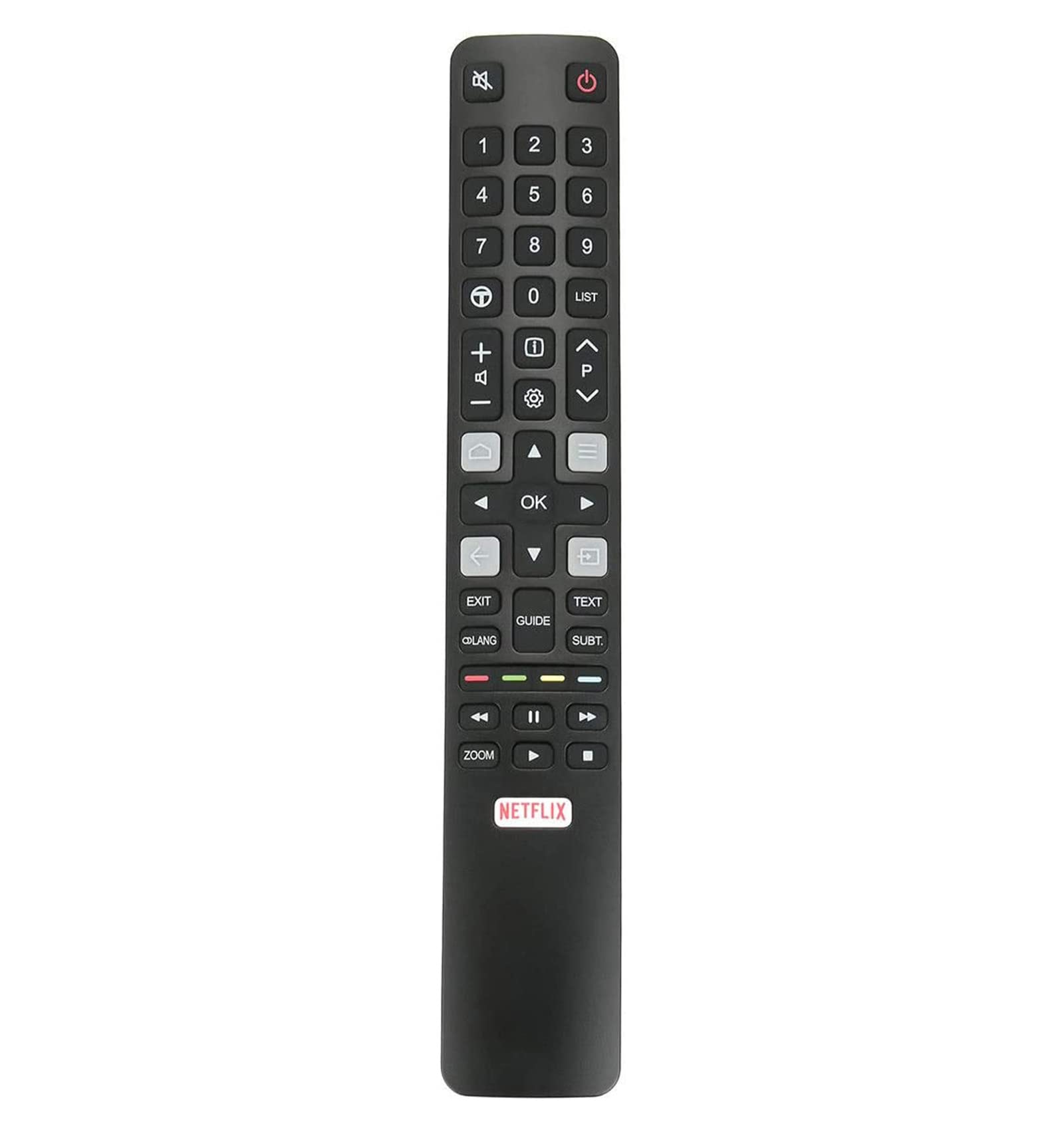 AULCMEET ARC802N YUI1 Replaced Remote Control Work for TCL 4K UHD QLED TV 43EP660 50DP660 50EP640 50EP660 50EP680 55DC760 55DP660 32S6800S 40S6800FS U43P6006 U43P6046 55EC780 55EP640 55EP660