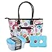 Lunch Bag Set by Dimayar Lunch Tote with Ice Pack and 3 Pieces of Lunch Box Sandwich Kit Food Storage Container,Full Zipper Closure Insulated Lunch Bag Ice Pack Lunch Box Containers for Adults