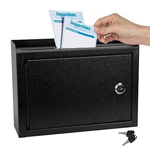 KYODOLED Suggestion Box with Lock,Locking Mailbox, Key Drop Box, Wall