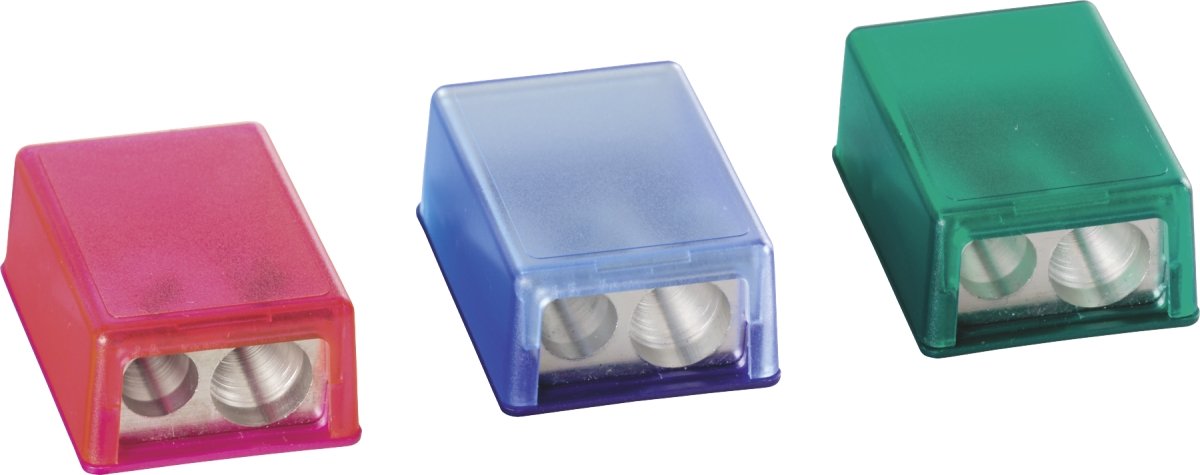 Brunnen 1029876 double sharpener 2 in 1 box, 1 piece, assorted by color