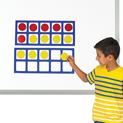 EAI Education Jumbo Magnetic QuietShape Foam Ten Frames with Counters