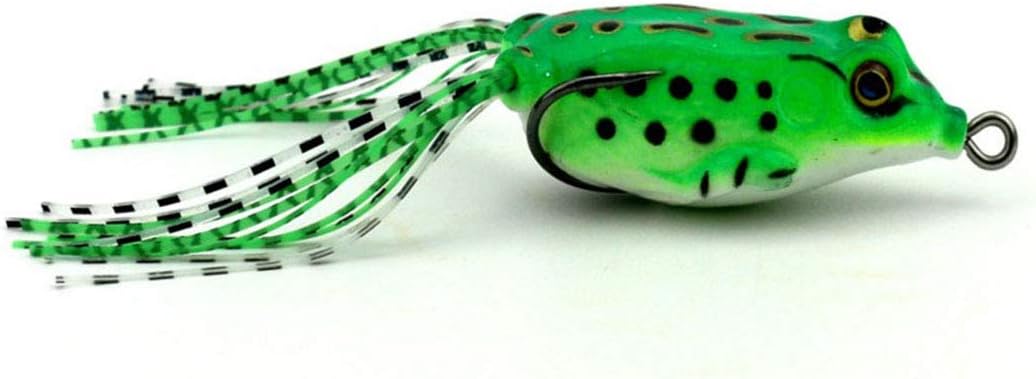 WEATLY Pocket Frog Double Hook Frog Black Fish Bait With 5.5cm/8g Mini Frog (Size : 5-piece)