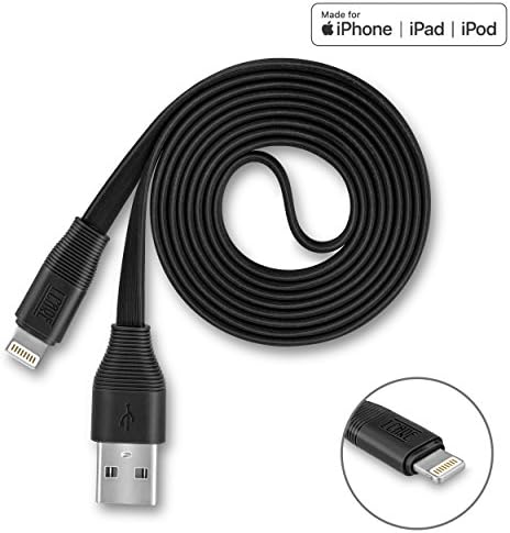 LCARE Apple MFi Certified Cable (3.9 ft/1.2 m, Black)