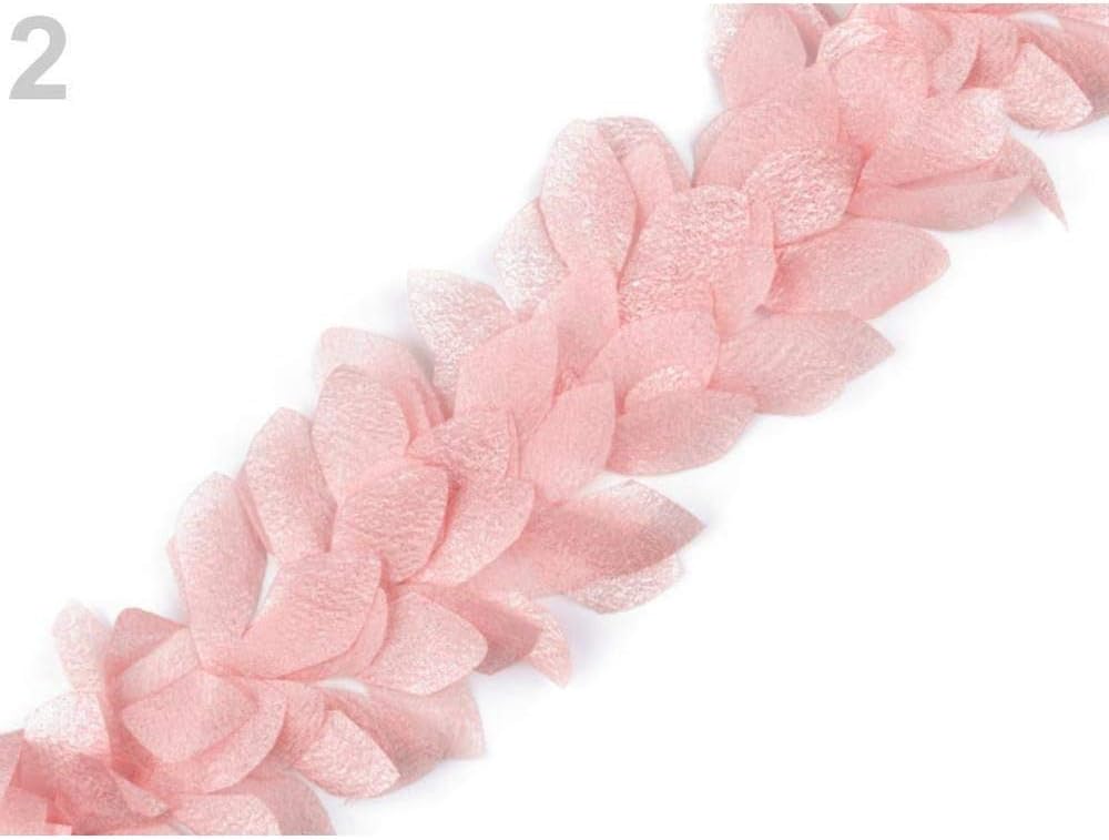 1m Powder Clothing Braid/Trimming Leaves Width 100mm Pearl Effect, Braids and Others, Trims, Haberdashery
