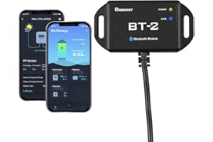 RENOGY REGO BT-2 Smart Solar Monitor - Wireless Control for MPPT Controllers, Lithium Batteries & Inverters via App, 82ft Range, Waterproof
