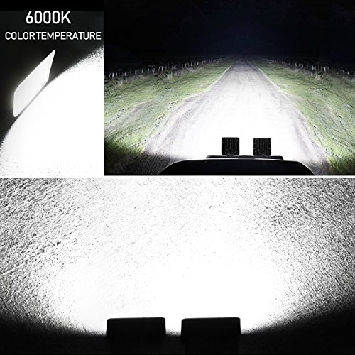 LED Pods, Swatow Industries 2PCS 4Inch Spot Flood Combo Diffused Square LED Work Lights Off Road LED Cubes LED Driving Lights for Truck 4x4 Tractor Heavy Duty UTV ATV Boat - 2 Yr Warranty