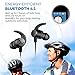 TaoTronics Bluetooth in Ear Headphones Wireless Earbuds Sports Magnetic Earphones with Built-in Mic (Sweat Proof with IPX5 Splash Proof Rating, aptX Stereo, Up to 7 Hours Talk Time, Ceramic Antenna)
