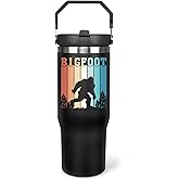 ysnifeiw 30oz Big/foot Tumbler with Top Handle and Flip Straw Sasquatch Gifts Cup for Dad Father's Day Birthday Christmas Gifts for Men