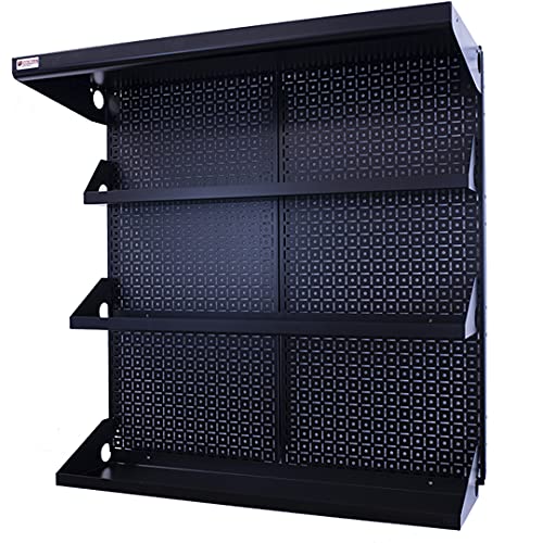 Metal Pegboard Shelving Organization System OmniWall Shelving Kit 32" x