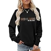 DAFOUOE Christian Sweatshirts for Women, Religious Faith Crewneck Long Sleeve Shirts Ladies Tops Pullover Graphic Sweaters