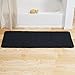 Lavish Home Oversized Bathroom Rug - Extra-Long Memory Foam Bath Mat with Nonslip Backing - Absorbent Runner for The Shower, Tub, or Sink (Black)