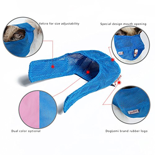 UHeng Pet Cat Muzzles Breathable Mesh Anti Biting Chewing Meow Mouth Cover - Thumbnail 3