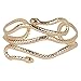 ASHI'S Collection shiny metallic snake shape arm cuff for Women and Girls. (Gold)