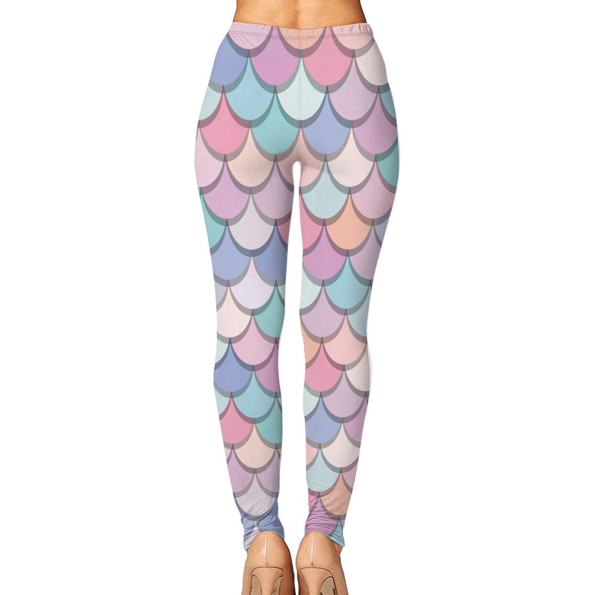AyfS478 Mermaid Tail Pattern Womens Yoga Pants Sports