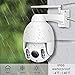 PTZ WiFi Camera Outdoor, 1080P Wireless IP Security Camera, Pan Tilt 5X Optical Zoom Dome Surveillance Cam, Two Way Audio Motion Detection 196ft Night Vision Onvif Waterproof CCTV Camera Max 128G SD