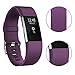 Vancle Fitbit Charge 2 Bands, Adjustable Comfortable Replacement Strap for Fit bit Charge 2 (No Tracker) (Plum, Small)