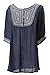Women's Top,Embroidered Tunic Peasant Tops Tees Loose Linen Blouse Casual T-Shirt