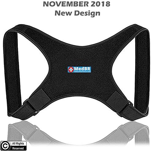 Back Posture Corrector for Men and Women | Discreet Under Clothes Clavicle Brace Corrective Shoulder Support Strap Forward Neck Upper Straightener Best Correct (Model A)