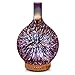 Rose Gold Essential Oil Diffuser 3D Glass Aromatherapy Ultrasonic Humidifier – 7 Color Changing LEDs, Waterless Auto-Off,Timer Setting, BPA Free for Home Hotel Yoga Leisure SPA Gift 100mlthumb 1