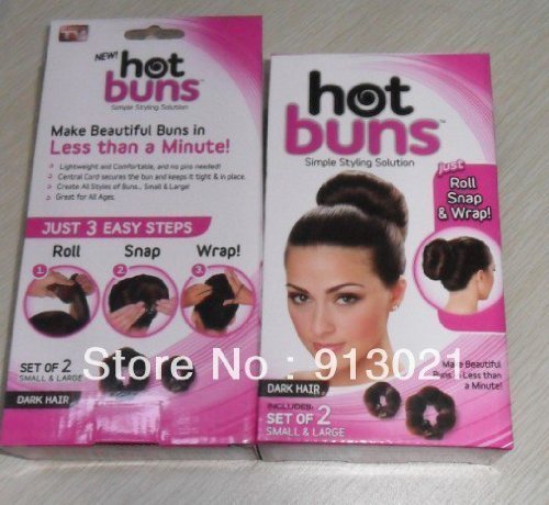 2 Pc Set Hot Buns Hair Style Bun Maker As Seen On Tv Dark Buy