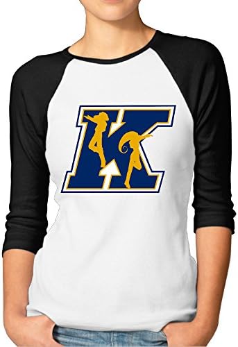 PKTWO Kent State University Team Rocket Women's T-shirt 3/4 Sleeve Tees Black M