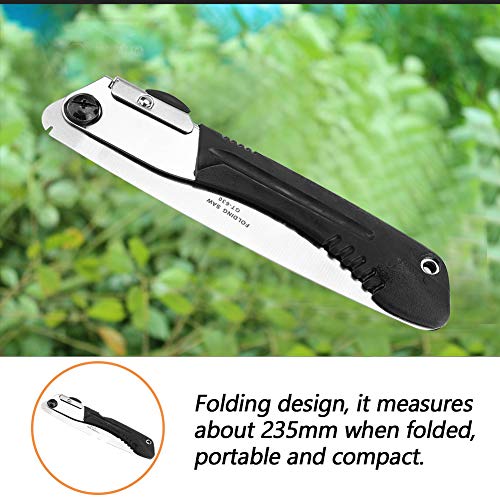 Handsäge Klappsäge Tragbar Gartensäge mit Rutschfesten Griff Garten Werkzeug für Holz Gartenarbeit Beschneiden 235mm – Bild 6