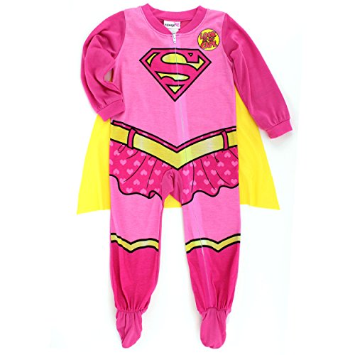 Supergirl Baby Toddler Poly Sleeper Pajamas with Cape (18M, Want