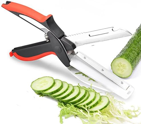 Ecohous 6 in 1 Food Chopper - Stainless Steel Multipurpose Kitchen Scissors-Multipurpose Kitchen Knives