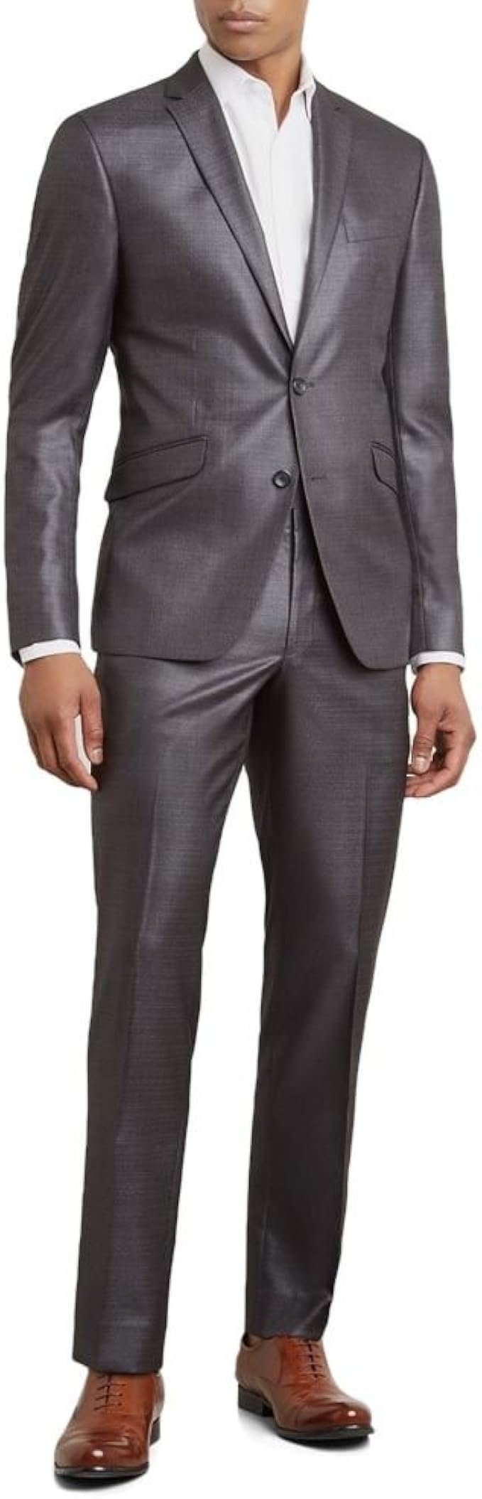 gunmetal gray shoes on Kenneth Cole Kc Technicole Gunmetal Grey Basketweave Suit With 32 Inseam 48r At Amazon Men S Clothing Store