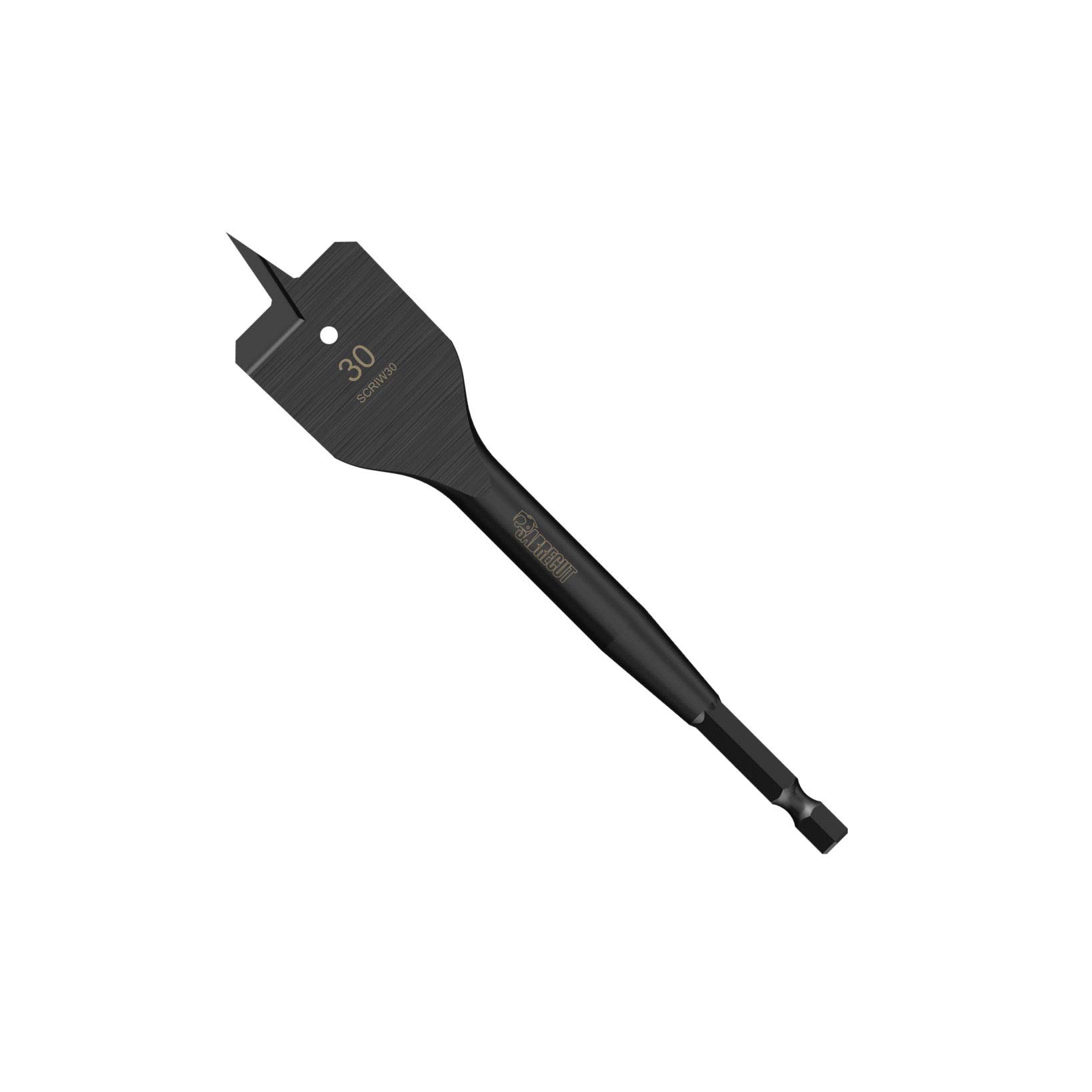 1 x SabreCut SCRIW30_1 30mm x 152mm Impact Rated Flat Wood Spade Bit for Softwood Hardwood Chipboard